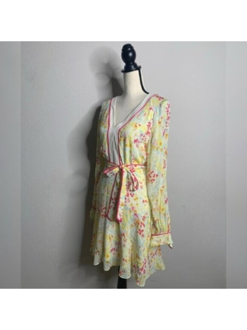 NWT Reiss Molly Floral Puff Long Sleeve Mini Dress - Picture 5 of 14